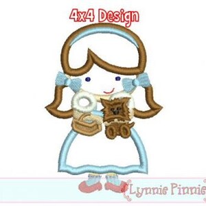 Cutie Dorothy With Toto Applique 4x4 5x7 6x10 7x11 svg Machine Embroidery Design INSTANT Download image 3