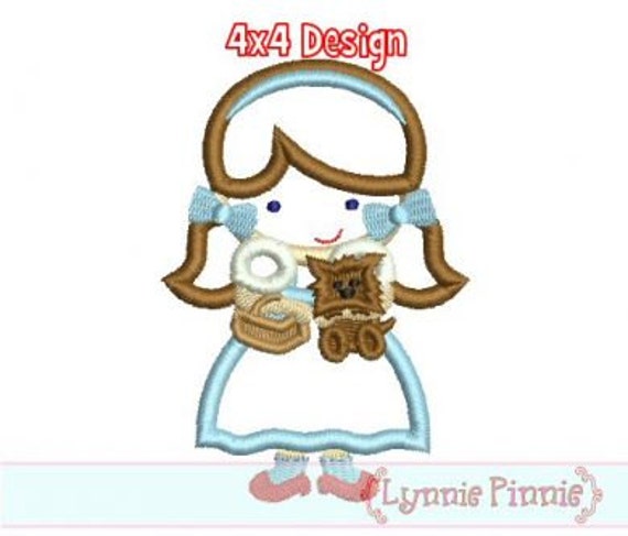 Cutie Dorothy With Toto Applique 4x4 5x7 6x10 7x11 Svg Machine