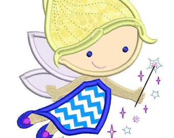 Cutie PRINCESS FAIRY 2 Applique 4x4 5x7 6x10 svg Machine Embroidery Design INSTANT Download