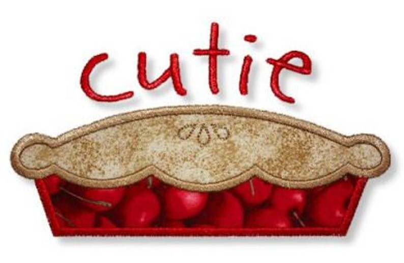 Cutie pie applique 4x4 5x7 machine embroidery design instant  etsy Cutie pie applique 4x4 5x7 machine embroidery design instant  etsy