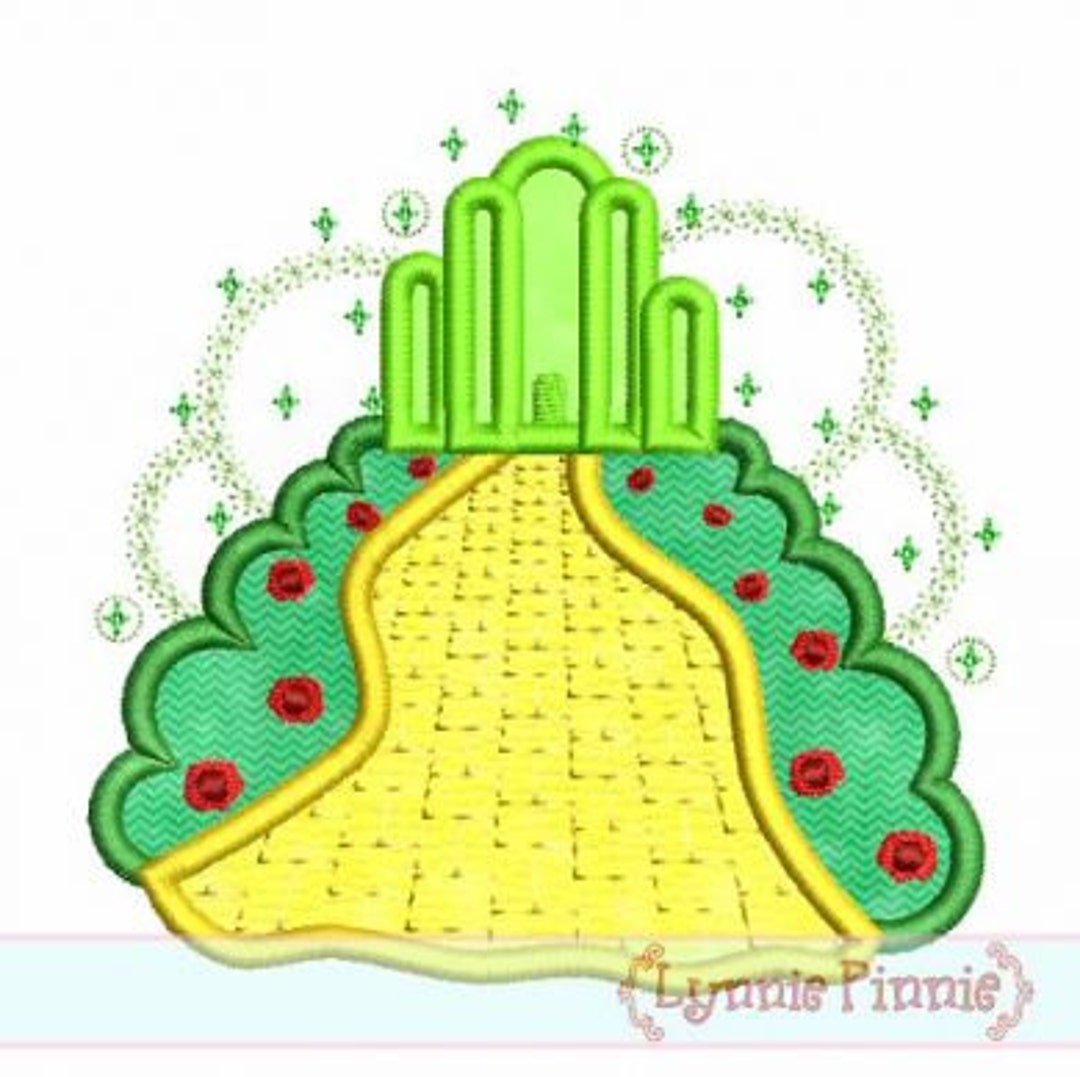 OZ Emerald CITY Applique 4x4 5x7 6x10 Svg Machine Embroidery Design ...