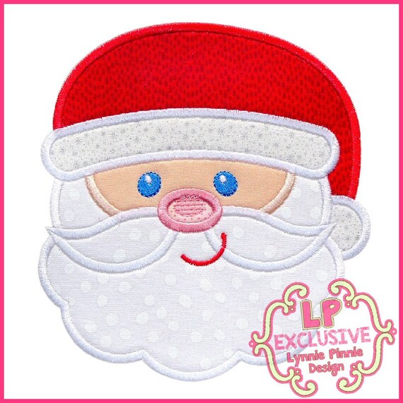 Download Happy Santa Applique 4x4 5x7 6x10 7x11 Svg Machine Embroidery Etsy