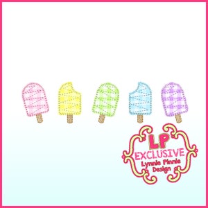 Mini Applikation Popsicle Reihe 5 Größen Stickdatei Stickdatei