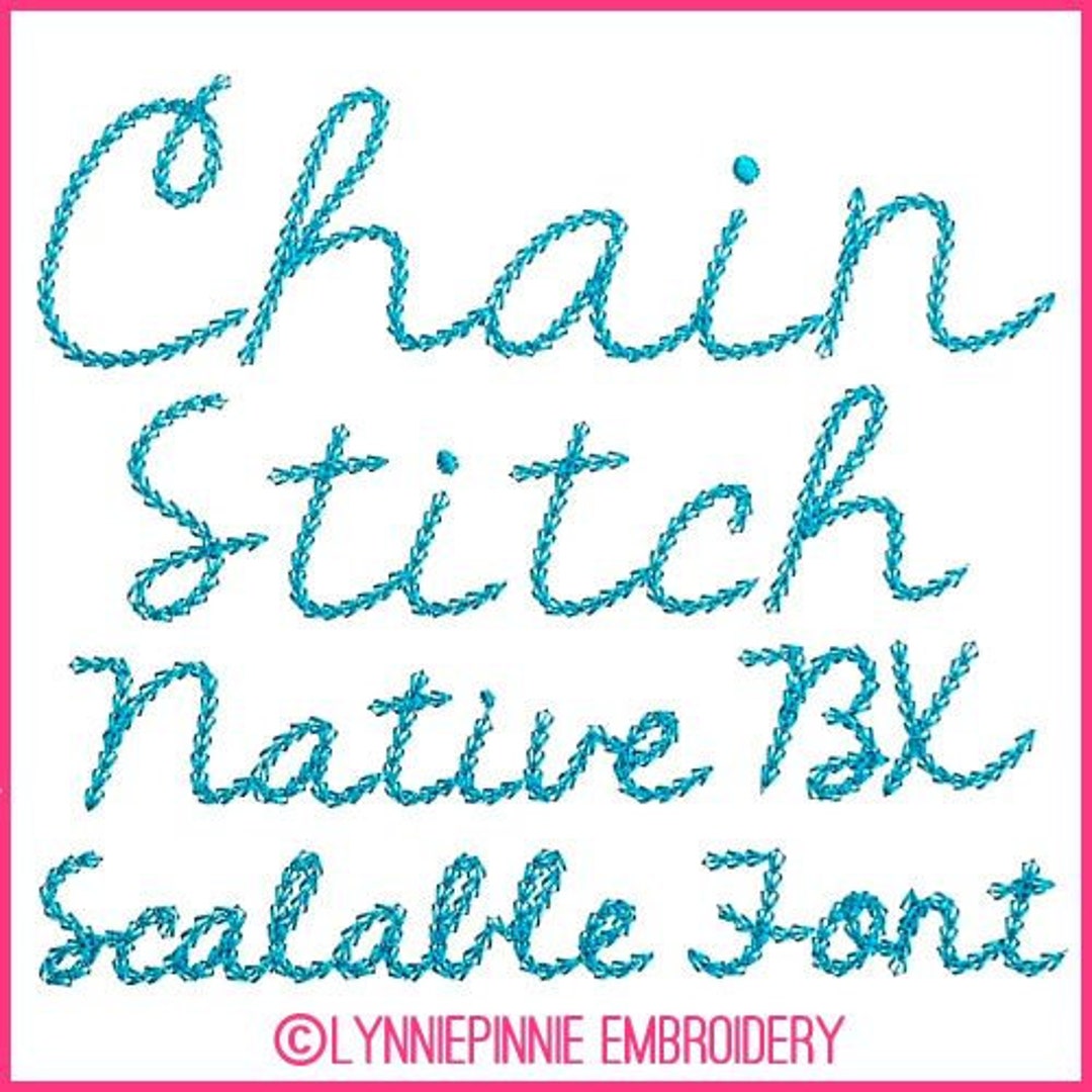 The Fighter Chain Stitch Font Uppercase & Lowercase Font DIGITAL