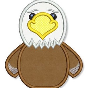 BALD EAGLE Applique 4x4 5x7 6x10 Machine Embroidery Design bird  INSTANT Download