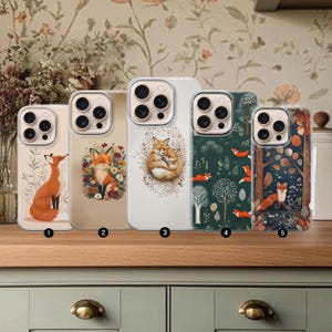 Cute Fox Phone Case Fall Autumn Animal Forest Nature Cover for iPhone 16e 16Pro Max 15 Plus 14 13 12 11 XS Samsung S25 S24 A56 A55 Pixel 9 8
