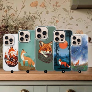 Cute Fox Phone Case Fall Autumn Animal Forest Nature Cover for iPhone 16e 16Pro Max 15 Plus 14 13 12 11 XS Samsung S25 S24 A56 A55 Pixel 9 8