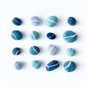 Hand felted Pebbles Summer Sea image 6