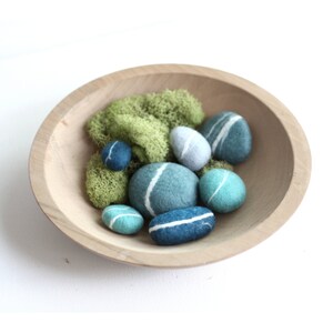 Hand felted Pebbles Summer Sea image 4