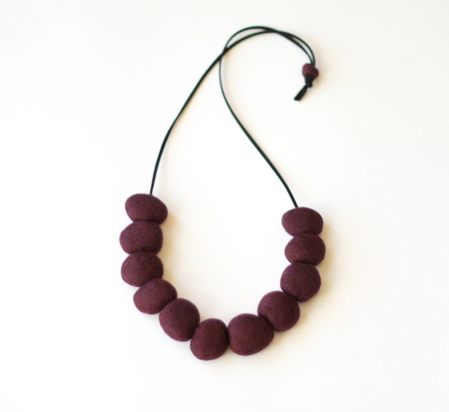 Felted Bead Necklace Etsy