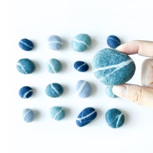 Hand felted Pebbles Summer Sea image 5