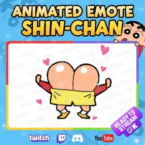 クレヨンしんちゃん アニメーション絵文字 | Twitch、Discord、YouTube 用のかわいい絵文字 | GIF-PNG 透明背景