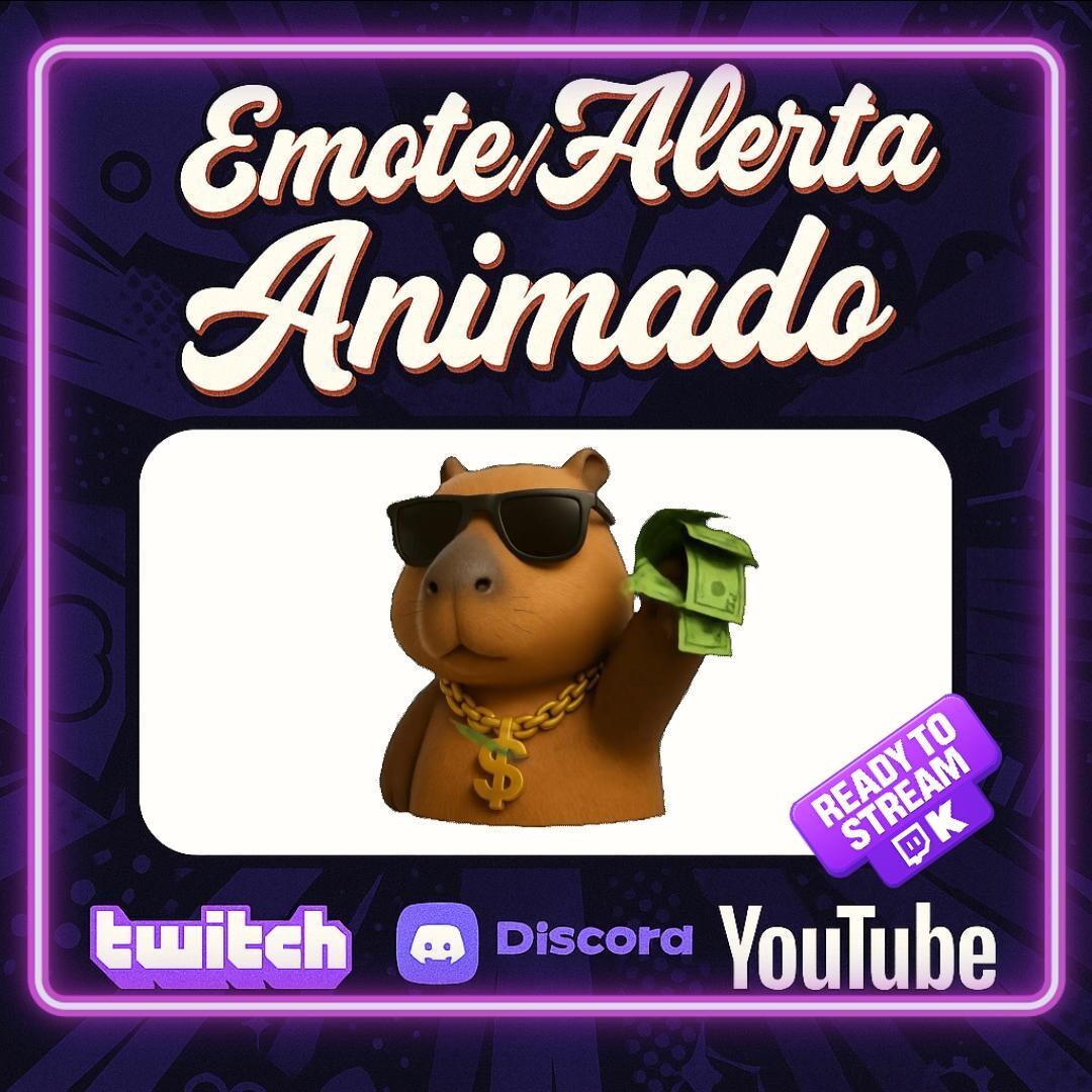 Capibara Emote / Alerta Animado para Chat / Donaciones - Twitch ...