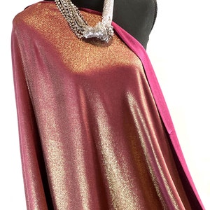 Shimmer Scarf: Deep Wine Glitter Thread with Metallic Sheen