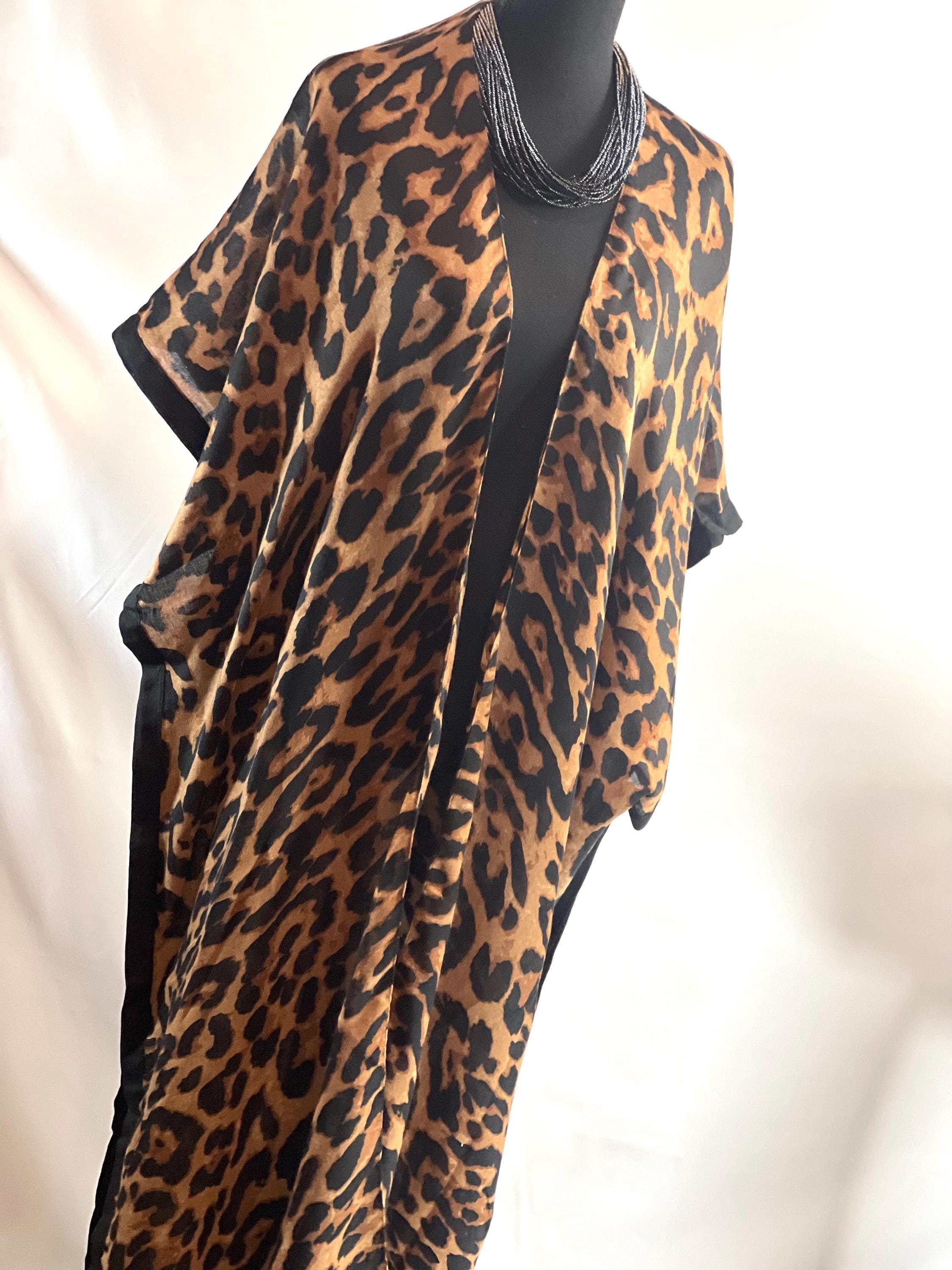Sheer Leopard Kimono