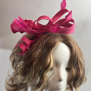 Pink Handmade Fascinator – Elegant Timeless Headpiece Tea Hat Wedding Fascinator Church Hat Birthday Fascinator Hat Mini Hat