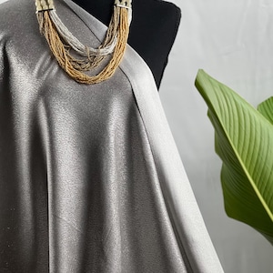 Silver Shimmer Scarf: Glitter Thread Metallic Sheen, Elegant Style