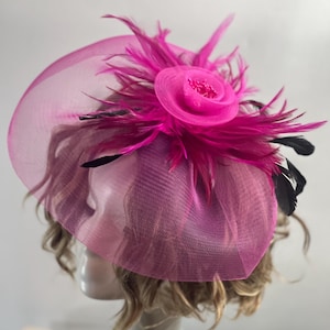 Pink Handmade Fascinator – Elegant Timeless Headpiece Tea Hat Wedding Fascinator Church Hat Birthday Fascinator Hat Mini Hat