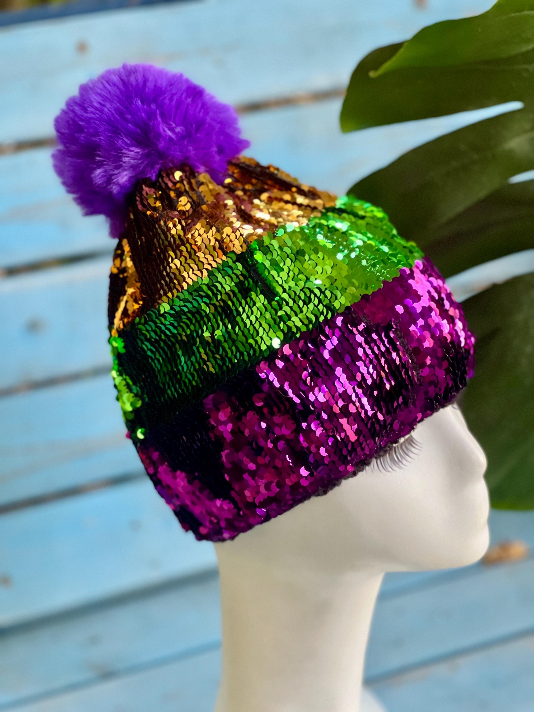 Ted Baker Beanie Hat Knit Wool Blend Pom Pom Purple Burgundy Rose Gold Charm Coneflower Plum Hand Knit Beanie Hat - Huggalugs main image 3