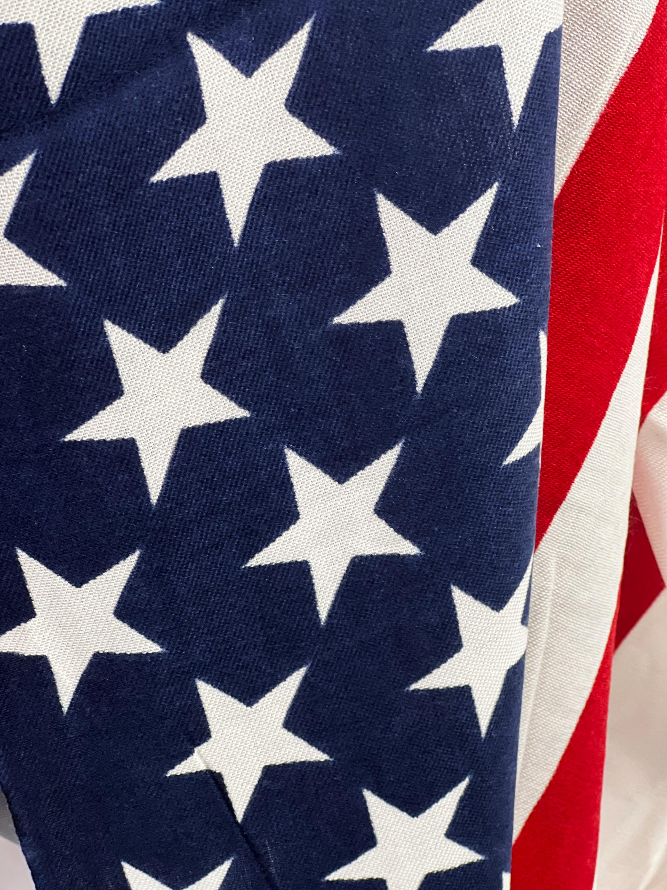 American Flag Scarf – Patriotic Red, White, and Blue Shawl  display picture 1