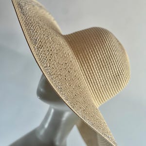 Strass Tan Floppy Hut: Hochzeit Sonnenhut mit breiter Krempe