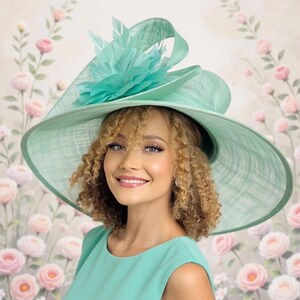 Mint Green Church Hats - Etsy display picture 1