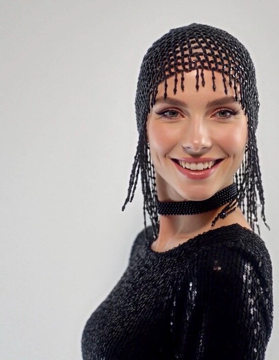 Black Braided ZaraTurban Hat - Women\'s Fashion Accessory Amazon.com: Turban Cap Head Wraps for Women African Hair  main image 4
