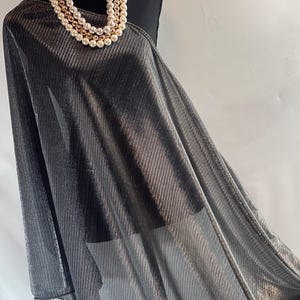 Silver Shimmer Scarf: Glitter Thread Metallic Sheen - 27x74