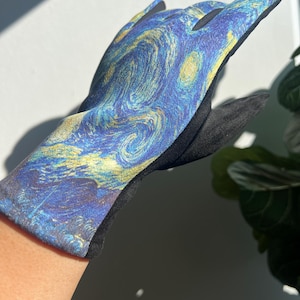 Guanti Notte Stellata Guanti ispirati a Van Gogh - Compatibili con touchscreen, caldi ed eleganti