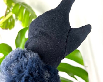 Navy Faux Fur Trim Gloves: Elegant Winter Gloves