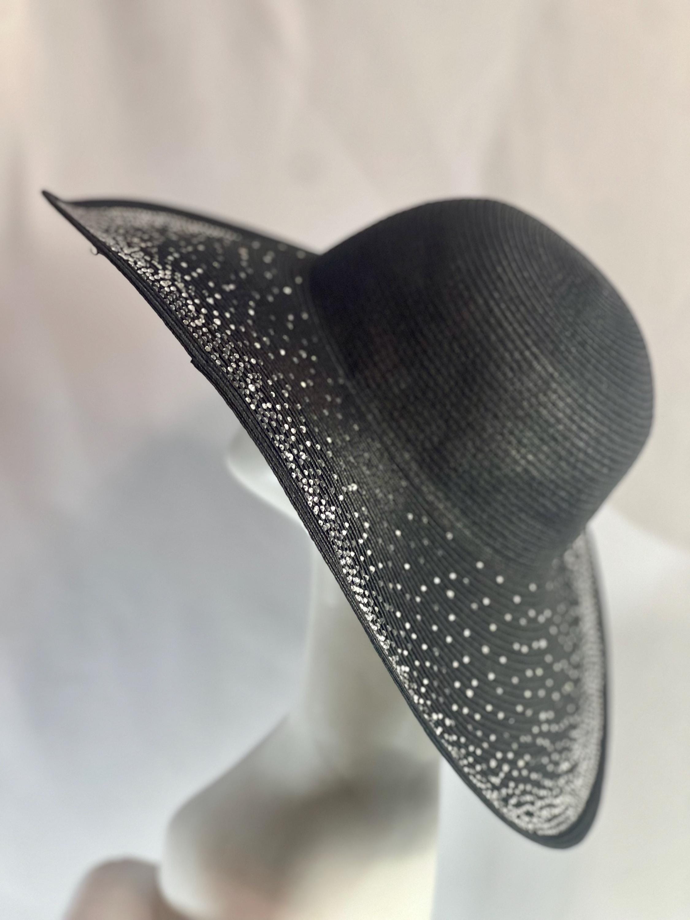 Rhinestone Decor Black Floppy Hat - 20 display picture 3