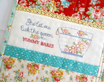 Phyllis May's Kitchen Block 5 & 6 – Embroidery Memory Book or Quilt (PDF Pattern)