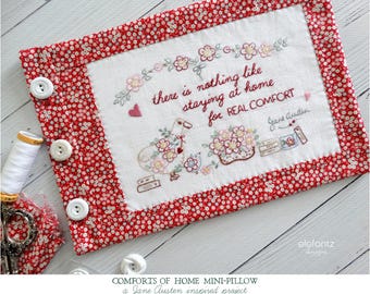 Jane Austen Embroidery Mini Pillow Pattern – "Pride and Prejudice" (Digital Download)