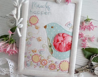 Miracles Happen - hand embroidery and applique pattern - digital download