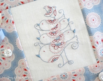 The Singing Tree - hand embroidery pattern - birds - digital download