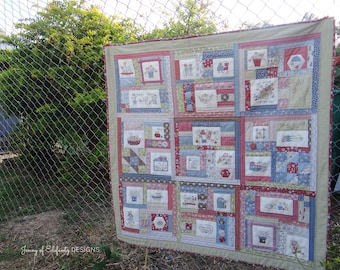 SIMPLE DAYS - full 9-part hand embroidery and applique quilt pattern