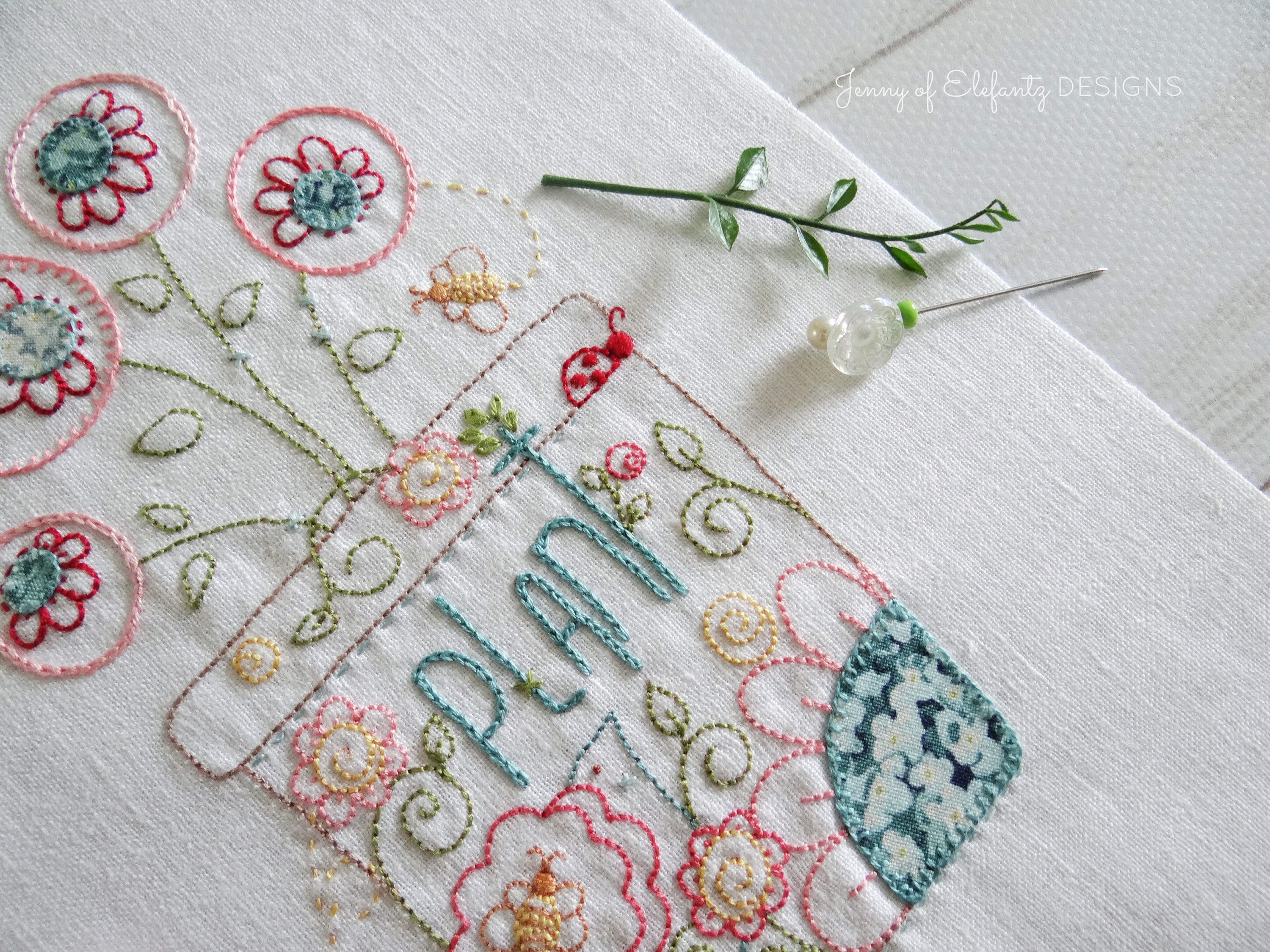 Plant Flowers - Hand Embroidery Pattern - Digital Download - Etsy Australia