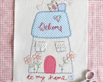 Welcome Home hand-embroidery pattern plus Bonus pattern (Digital Download)