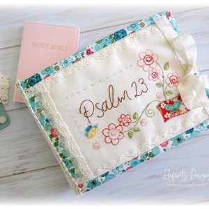 PSALM 23 fabric book - hand embroidery project - digital download