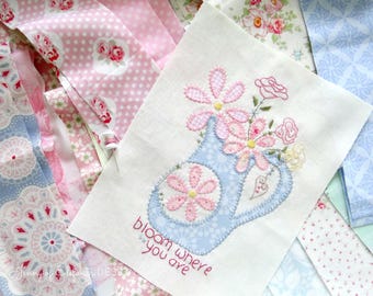 Bloom Where You Are Embroidery & Applique Pattern – With Bonus Pattern (Digital Download)