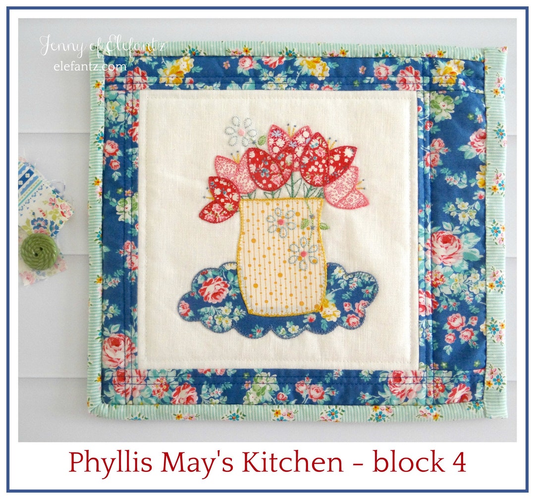 PHYLLIS MAY'S KITCHEN - Hand Embroidery Block of the Month