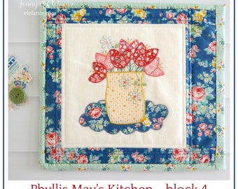 PHYLLIS MAY'S KITCHEN - Hand Embroidery Block of the Month