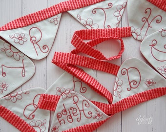 Happy Birthday Bunting - hand embroidery pattern - digital download - tutorial