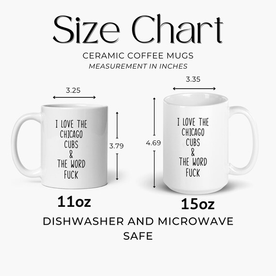 I Love the Chicago Cubs and the Word Fuck, Chicago Cubs Baseball Team Mug,  Birthday Gifts for Boyfriend, MLB Coffee Mug - Etsy