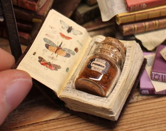Dollhouse Miniature Book with Secret Compartment & Poison