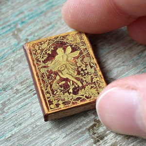 Miniature Fairy Tale Book – 1:12 Scale Victorian Dollhouse Prop • Tiny Book for Curio Shelf or Enchanted Scene