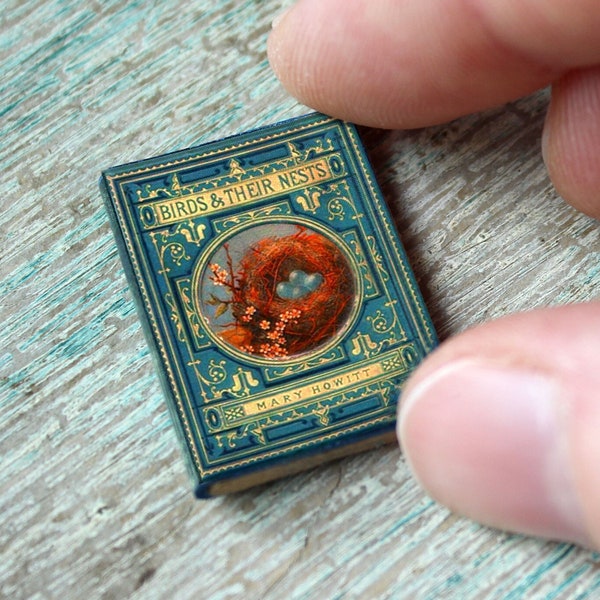 Handmade Miniature Book --- Birds & Their Nests