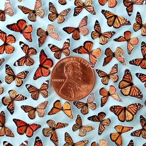 Miniature Realistic Paper Monarch Butterflies for Dollhouses, Jewelry Making + DIY  - Choose Your Quantity & Scale