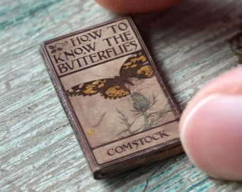 Dollhouse Miniature Book --- How to Know the Butterflies