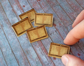 Miniature Antique Folder Set - 1-Inch Scale Replicas For Dollhouses, Dioramas, & Craft - Customizable Quantities